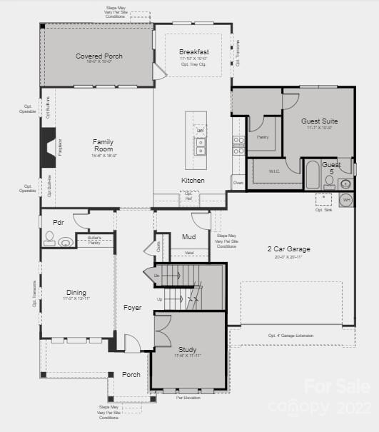 Structural options added include: Covered Porch, Transom windows in the breakfast and dining room, guest suite in place of tandem garage, study in place of flex room, insulated garage, bonus room upstairs, stand up shower in place of tub in Bedroom 4