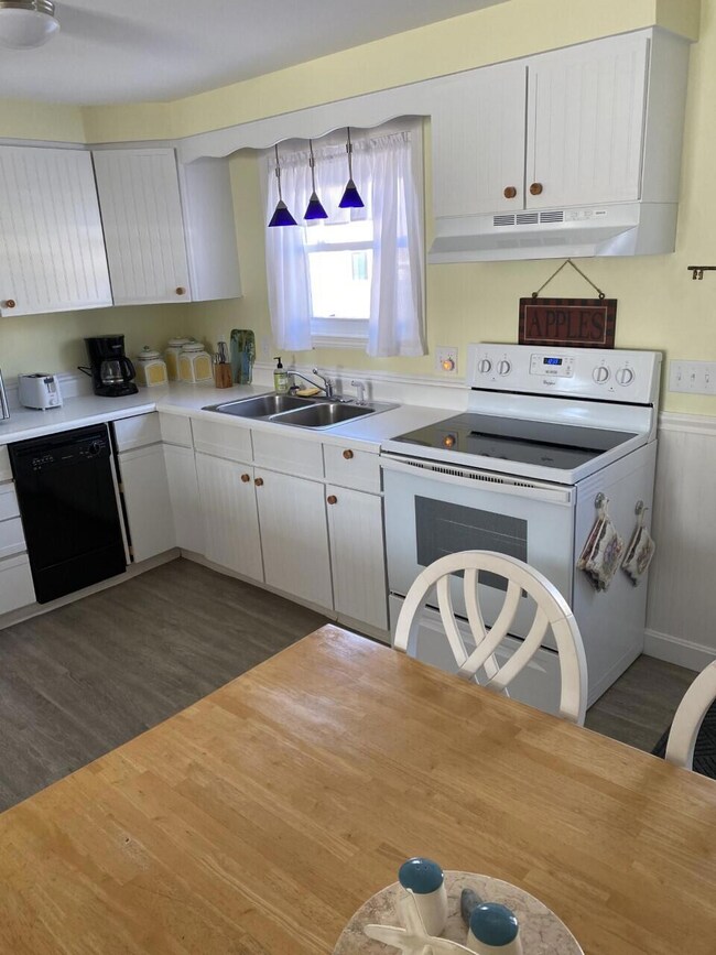Kitchen stove and cupboards