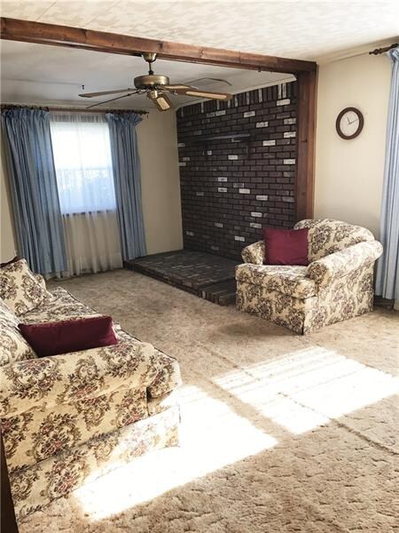 Another view of the living room.  Use the bricked 
