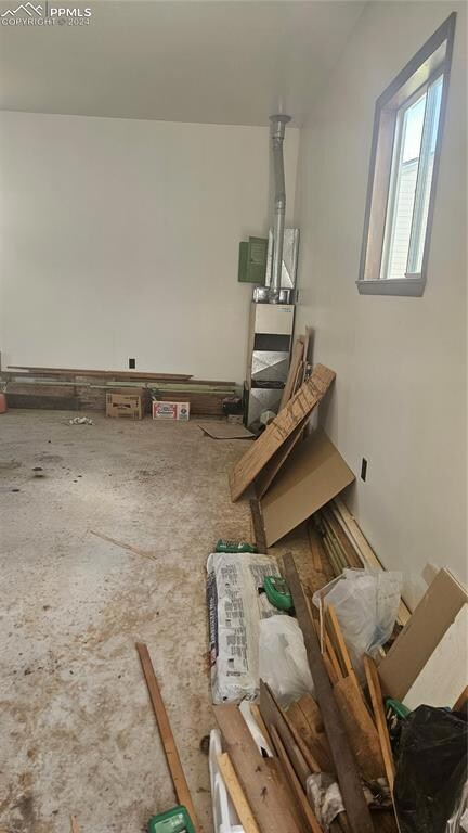 Inside the large garage.  Appears some type of hea