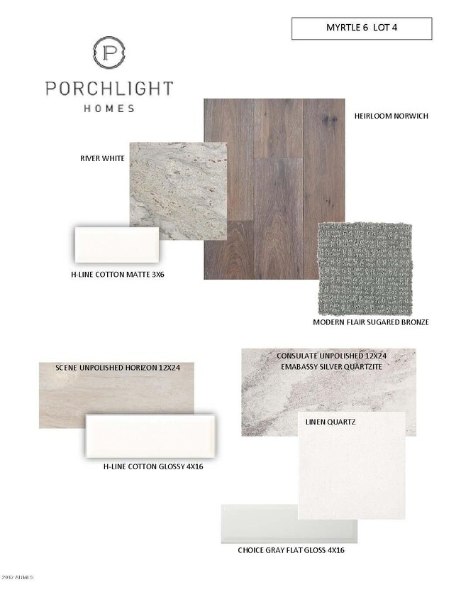 Myrtle 6 Lot 4 Design Center Sample Boar