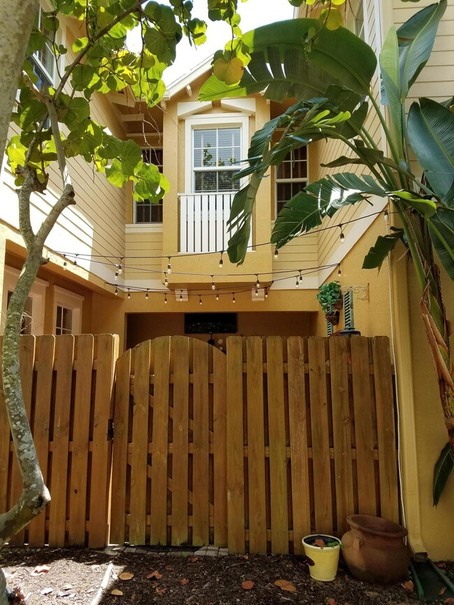 courtyard gate close