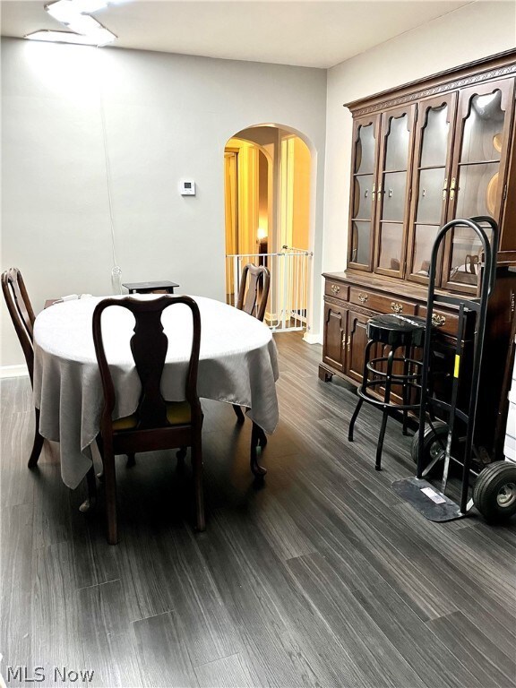 Living room with fireplace. Using as dining room