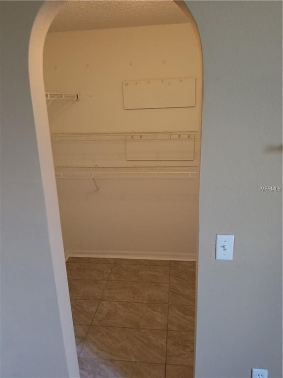 Spacious walk-in closet in Master suite.