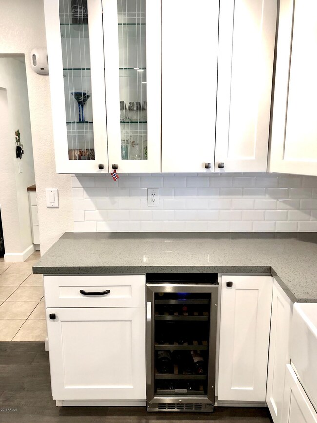 Wine Fridge in Kitchen
