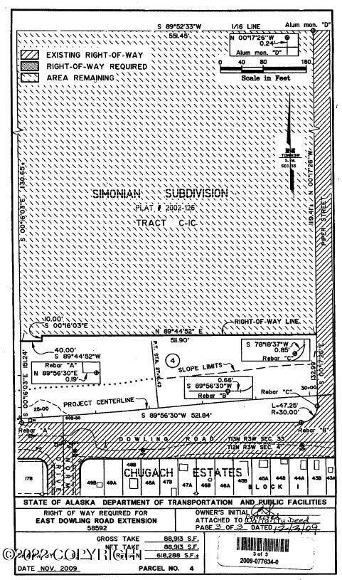 SOA right-of-way taking and final SF