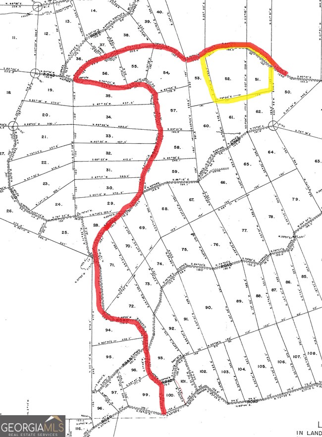 Red line is the directions to the property