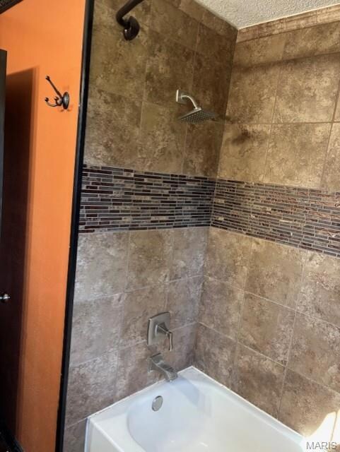 Bathroom with shower / washtub combination