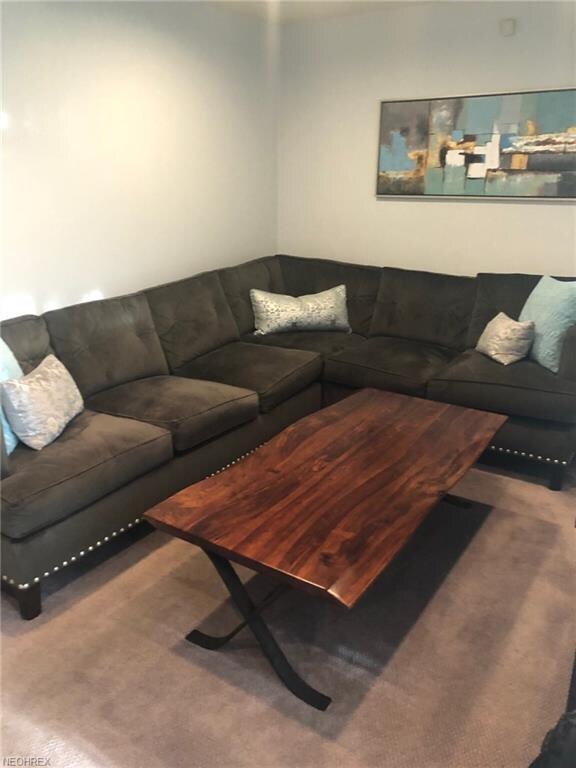Extremely Spacious sunken living room with sliding