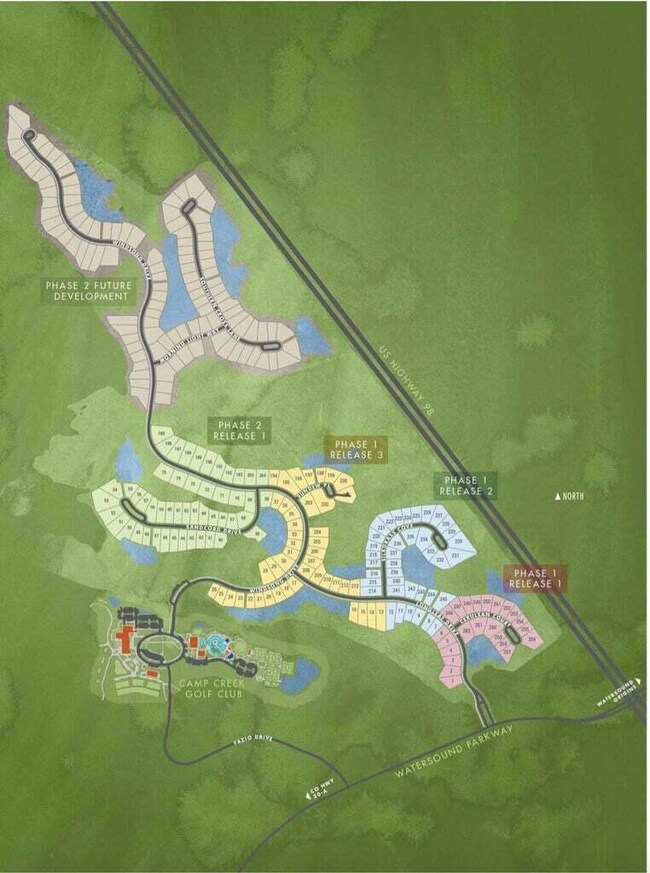 Camp Creek Map Large