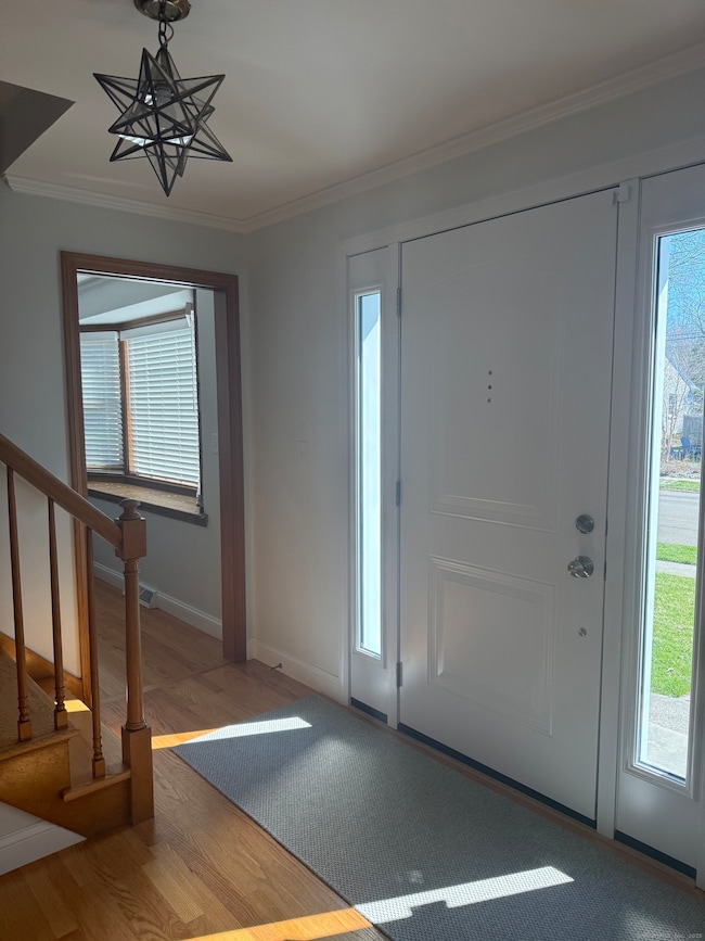 Access either the den or the living room from the 