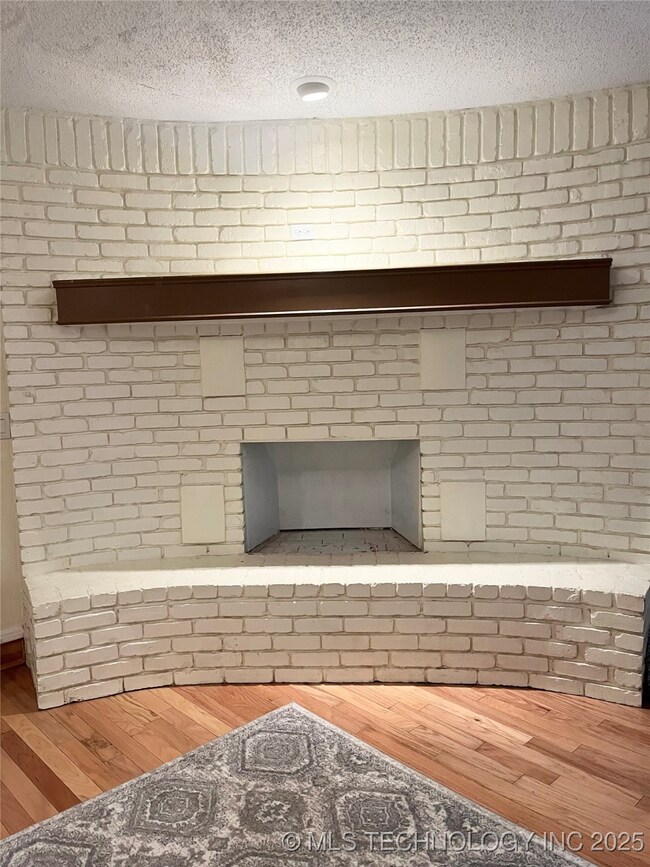 Large fireplace in living area