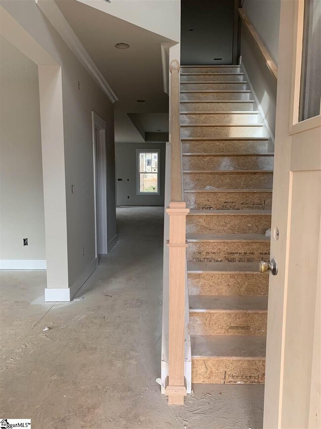 staircase welcomes you with open spindles!