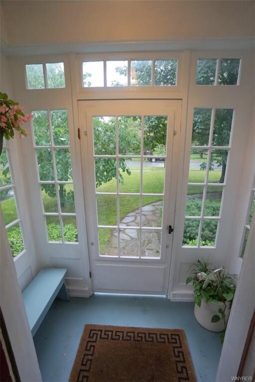 Bright light filled entry foyer