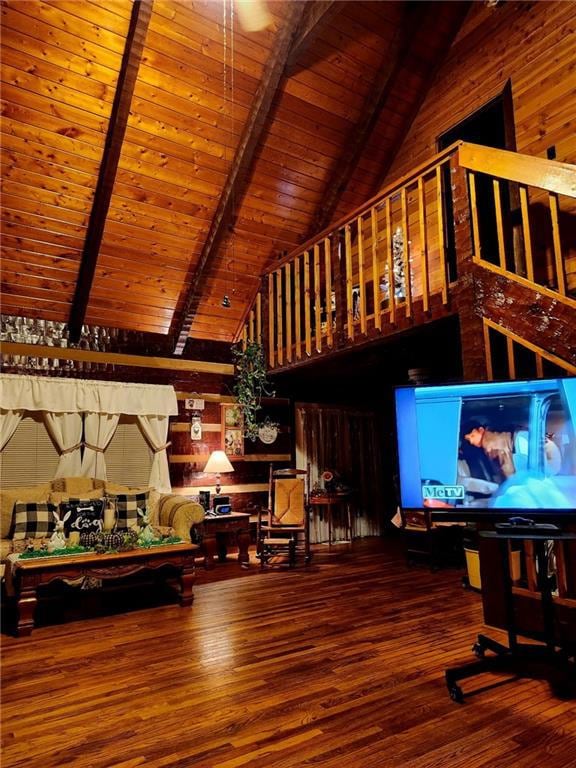 Log cabin with log siding, central AC unit, covere