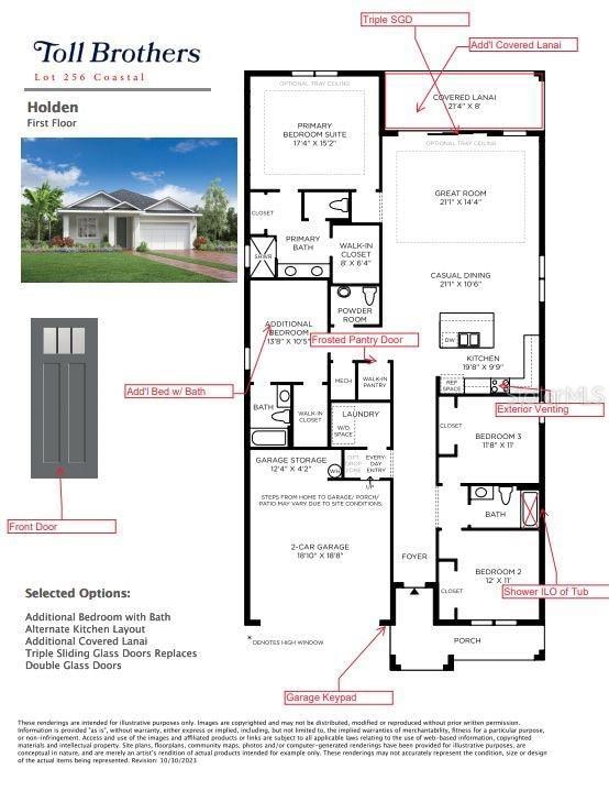 Home layout with upgrades