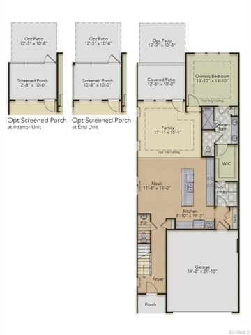FIRST FLOOR - This home includes the rear patio an
