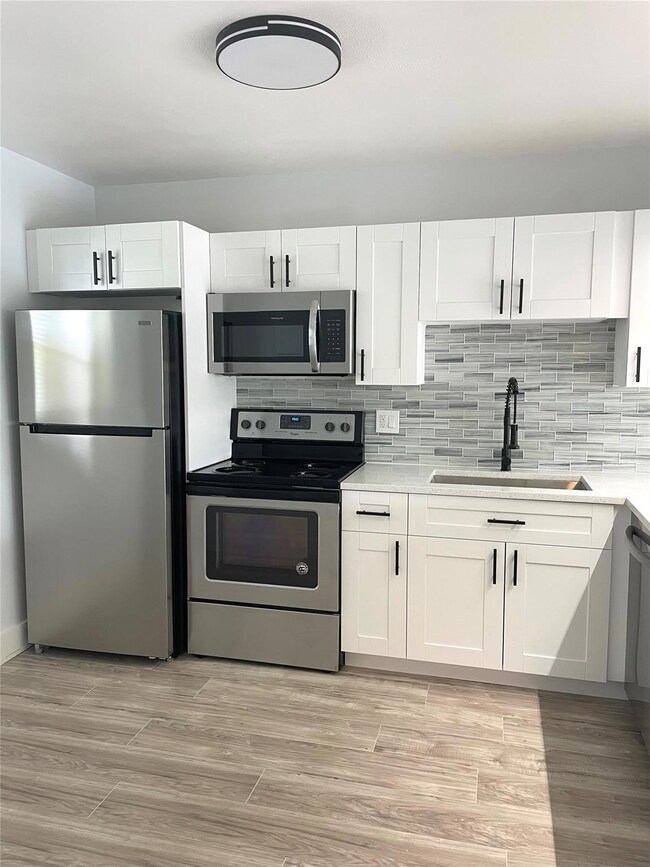 Fridge, stove, and sink