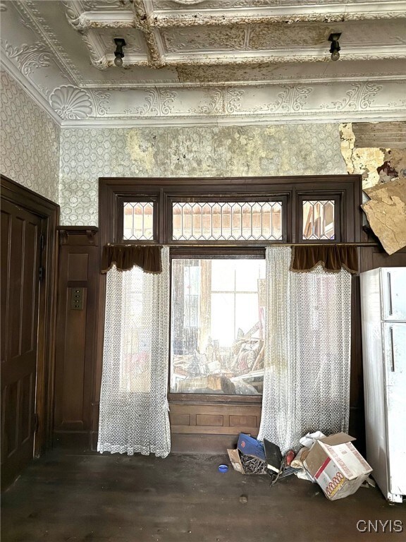 Stunning window from dining room looking onto side