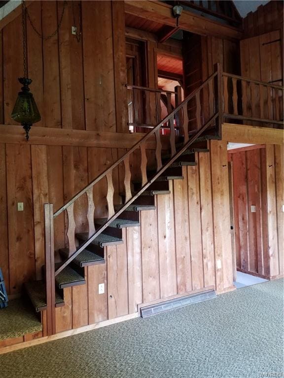 Unique and open staircase to the second floor.