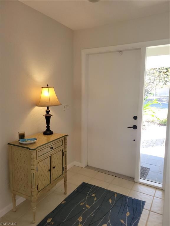 View of tiled entrance foyer