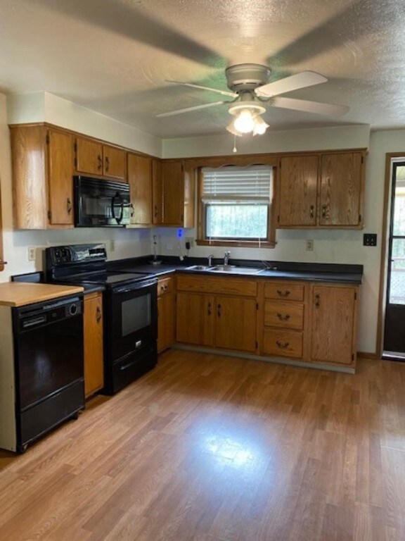 Large kitchen with lots of storage.