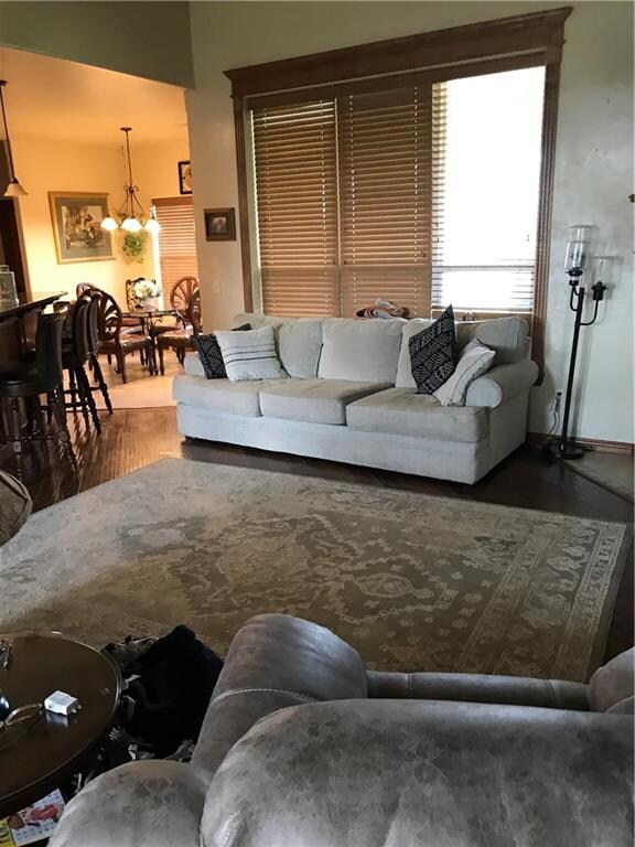 Wood floors in living area