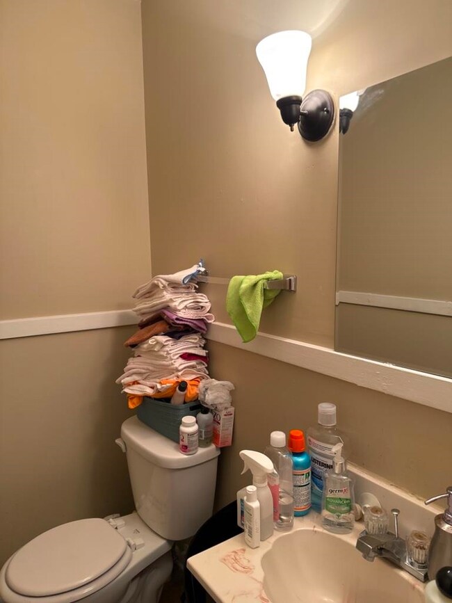 Bathroom with sink and toilet