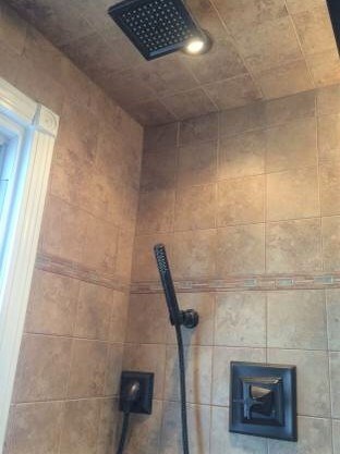 Tile Shower -  new shower head