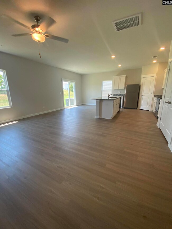 The large family room is located directly off the 