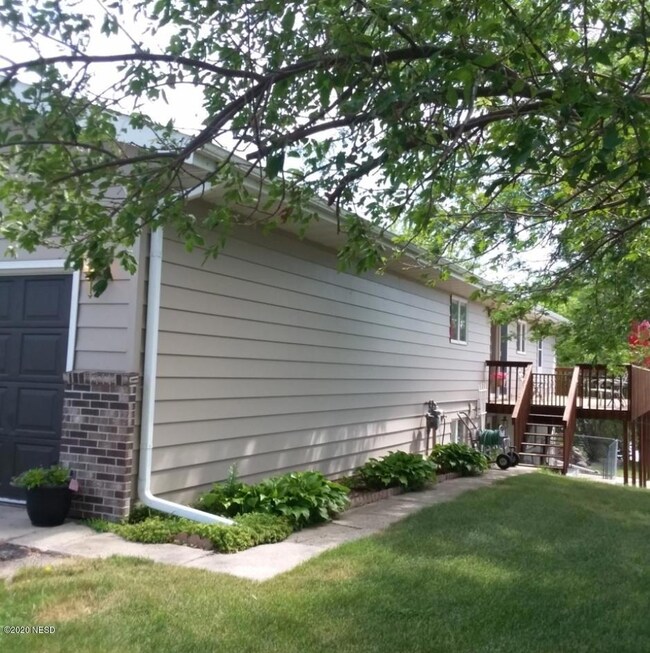 Freshly painted garage doors