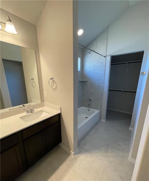 Bathroom featuring shower / bathtub combination, 