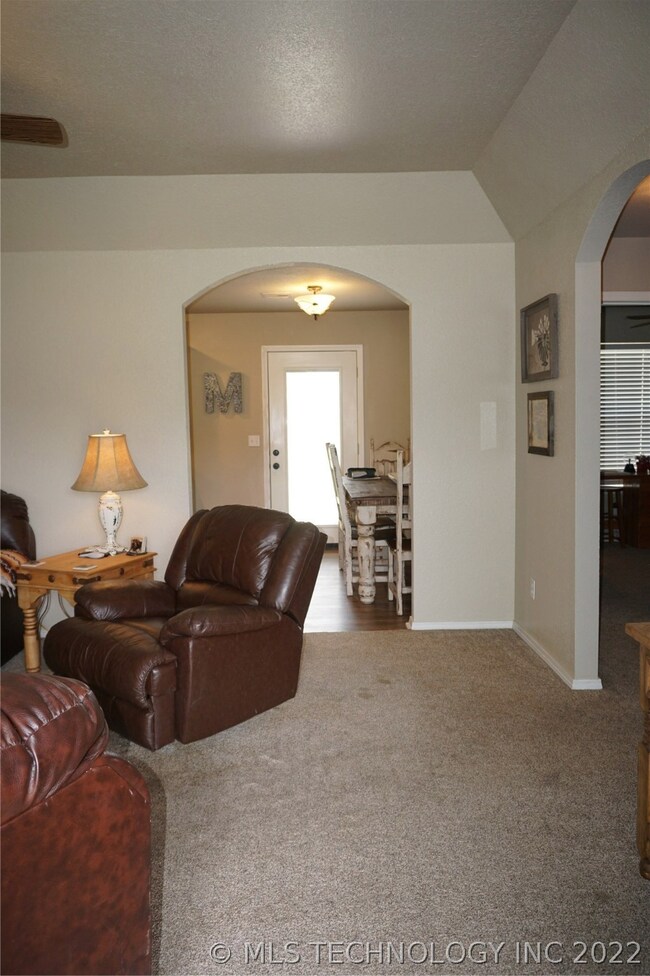 looking in from front door