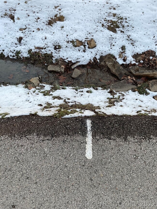 Approximate Property line painted on Road