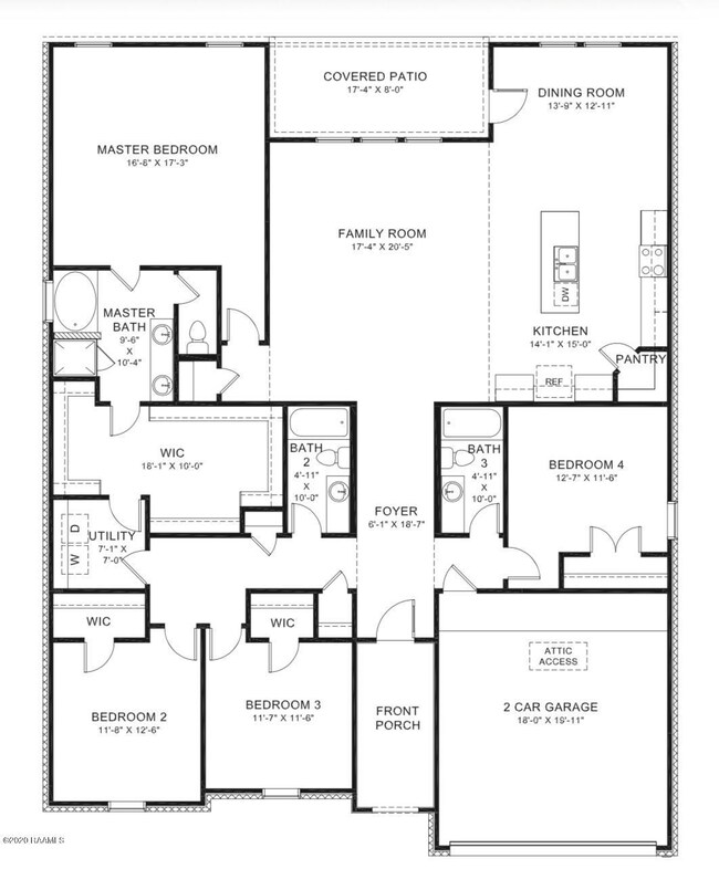 Melrose A - Bayou Tortue - Floor Plan