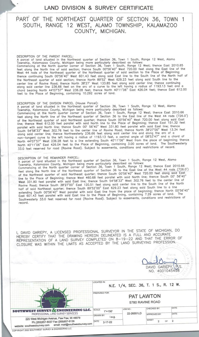 Survey Certificate Pg 2