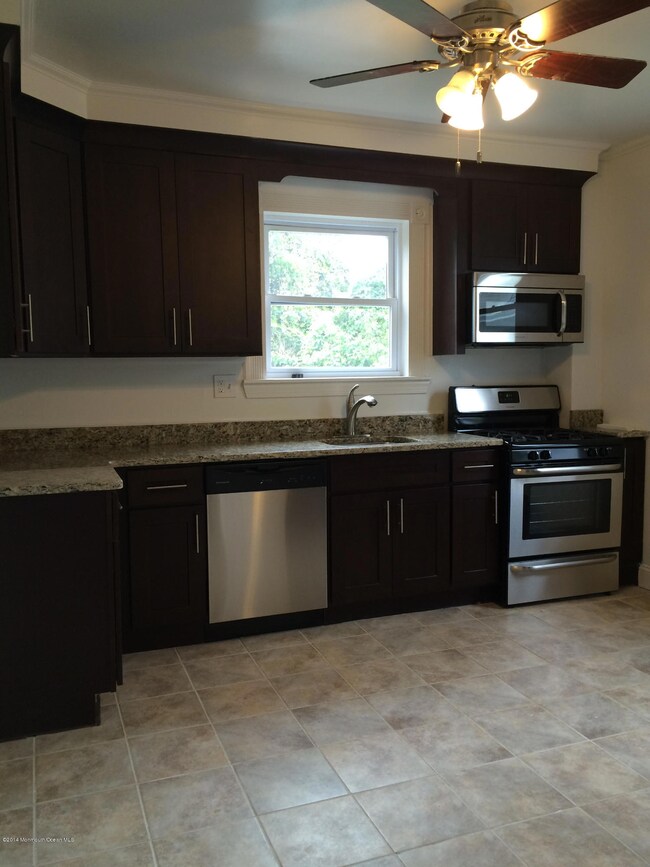 Kitchen with stainless steel appliances