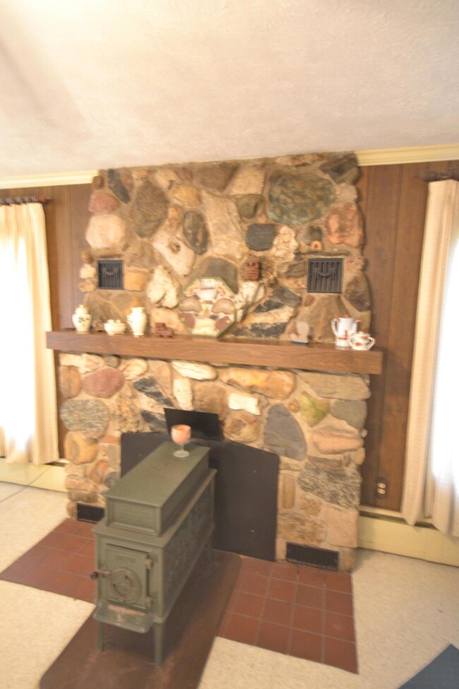 Real Stone Fireplace