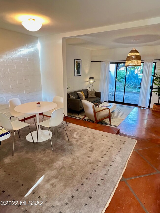 View of Dining room and living room
