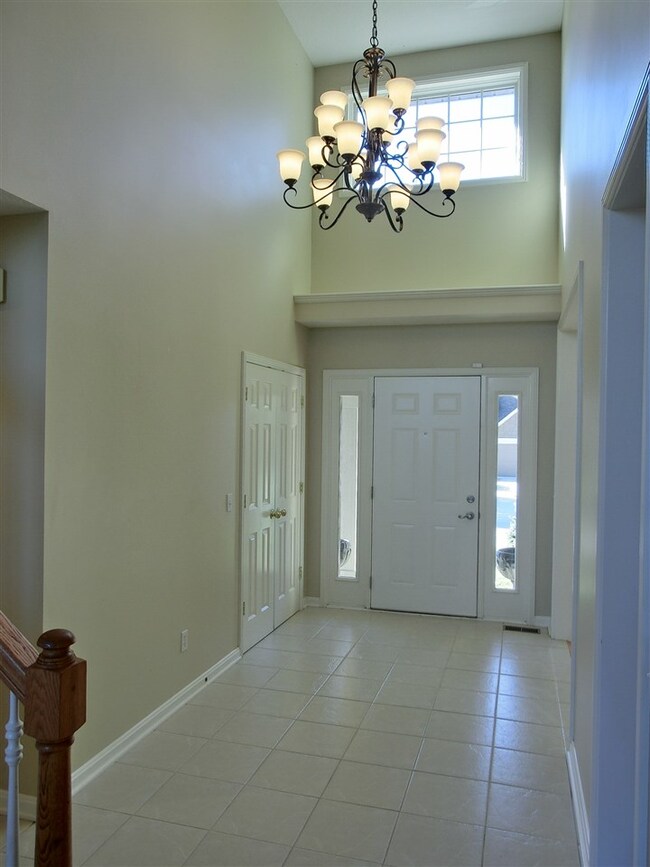 New light fixture in the foyer