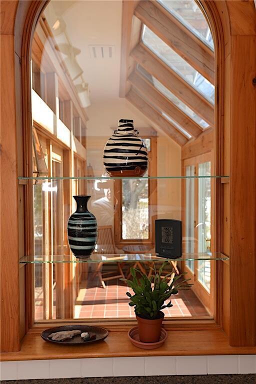 Looking out to sun-room from kitchen