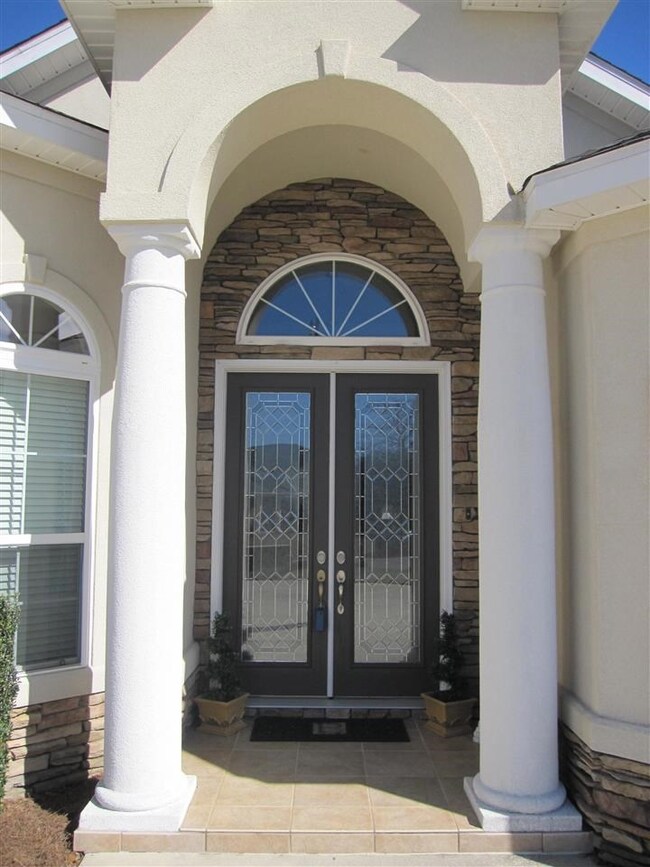 Beautiful leaded glass French entry door!