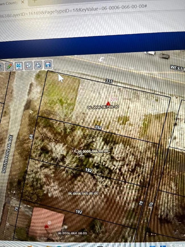 Aerial view of property's location