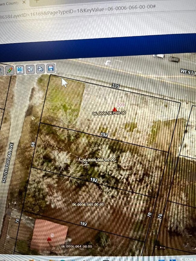 Aerial view of property's location