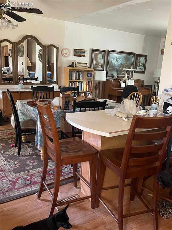 Dining and kitchen breakfast bar