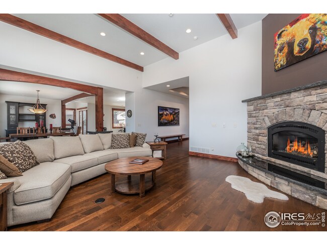 Cherry wood floors throughout living space upper level