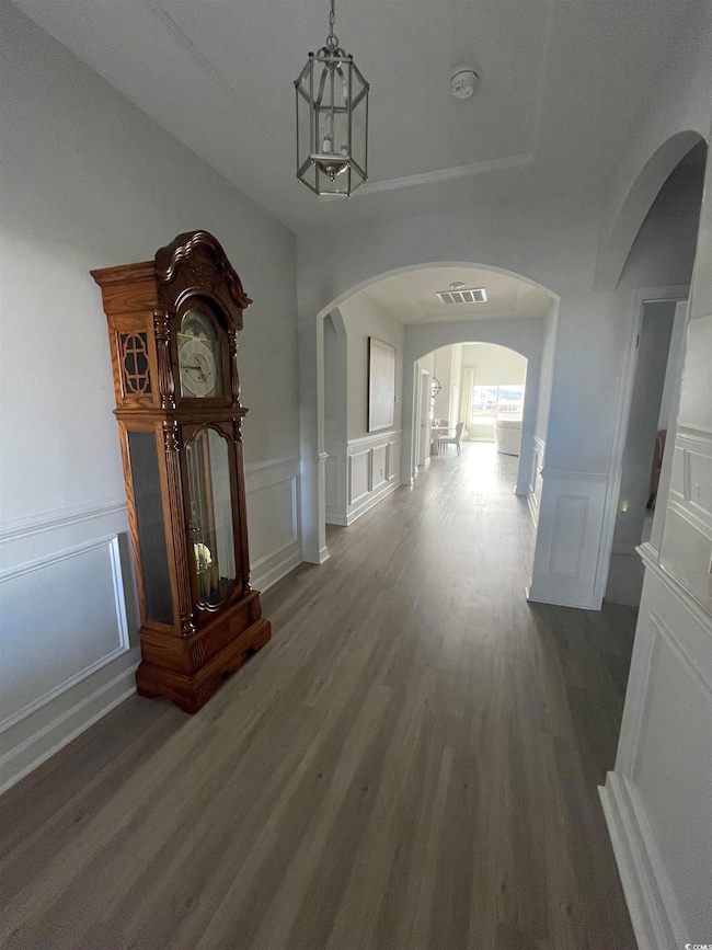 Foyer has Rounded Arches and is generously Large