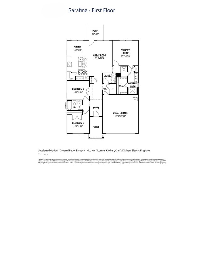 Sarafina - Floor Plan