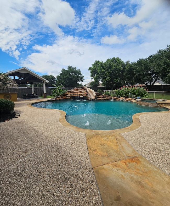 Pool, Spa, Waterfall, Grotto, Rock slide, Outdoor