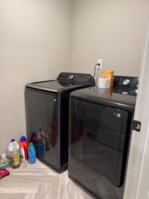 Laundry area with washer and dryer